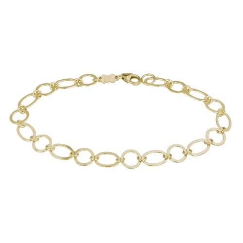 flat link yellow gold bracelet